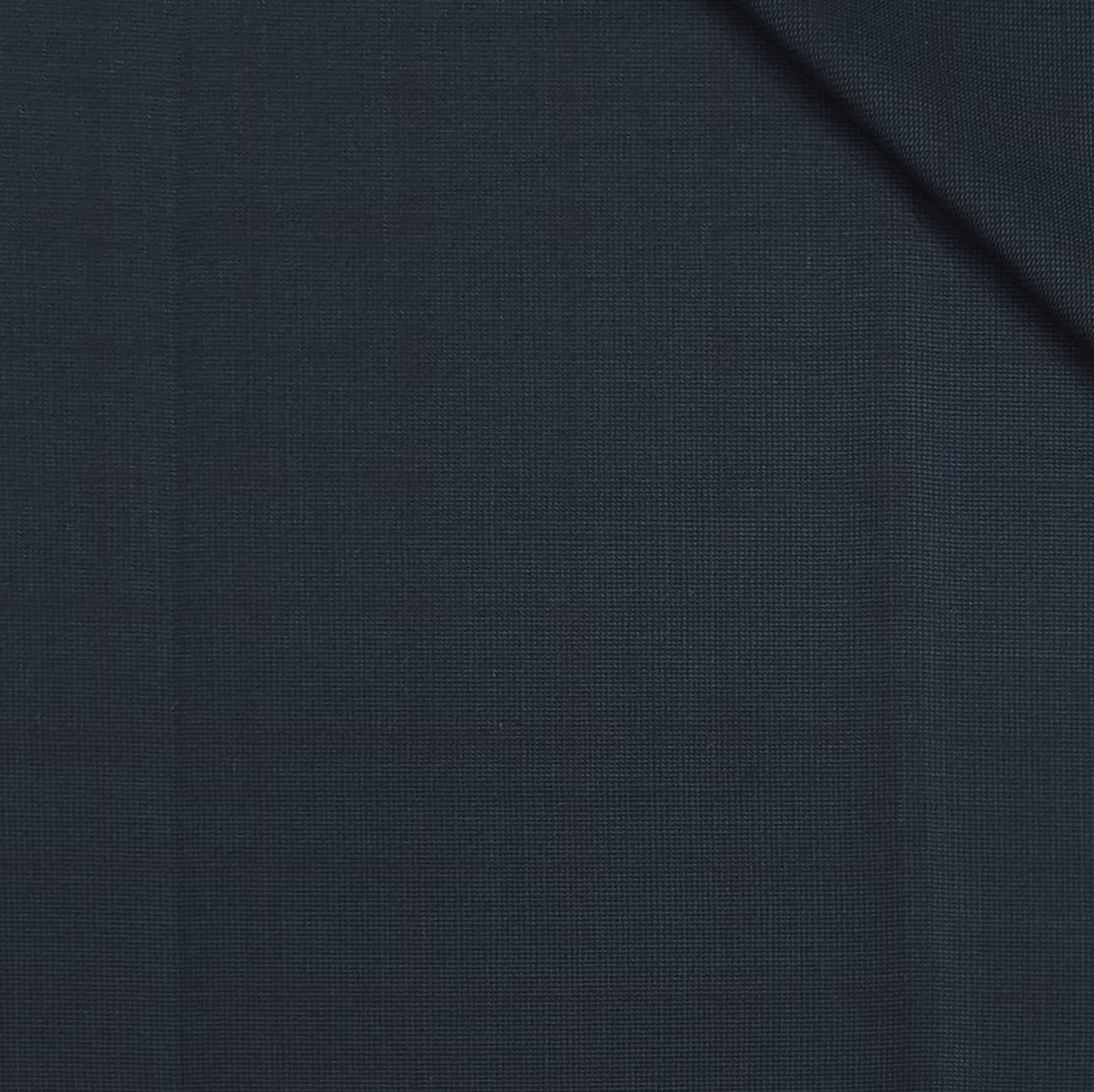 Trouser Fabric Canetti Italy Luxury 100s Wool Blended Broad Check Colour Prussian Blue
